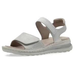 Sandales Ara Femme Tampa en cuir Blanc et Nebbia