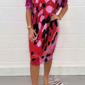 Robe Courte et Ample Multicolore