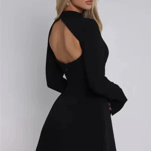 Robe courte dos nu noire